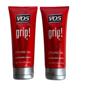 v05 grip it! Extreme Hold Professional Styling Gel Lot of 2 RARE discontinued